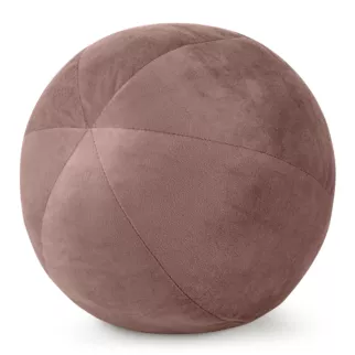 Poduszka dekoracyjna w formie kuli średnica 24 cm welwetowa ciemnoróżowa GAJA