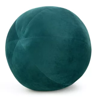 Poduszka dekoracyjna w formie kuli średnica 24 cm welwetowa ciemnoturkusowa GAJA