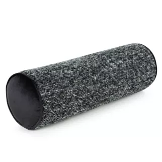 Poduszka dekoracyjna wałek 45 x 15 cm z grubej nici szenilowej stalowa BARI