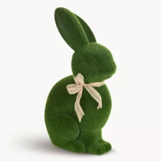 Wielkanocna figurka w kształcie zajączka o strukturalnym meszkowym wykończeniu