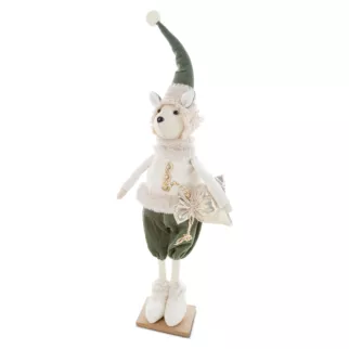 Figurka świąteczna dekoracyjna w pastelowych odcieniach