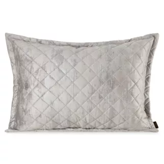 Poszewka na poduszkę 50x70 cm welwetowa beżowa, pikowana metoda hot press zdobiona błyszczącym przecieranym nadrukiem BLINK 43 Eurofirany Premium