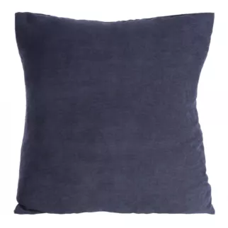 Poszewka na poduszkę 45x45 cm o strukturze sztruksu granatowa JULIE