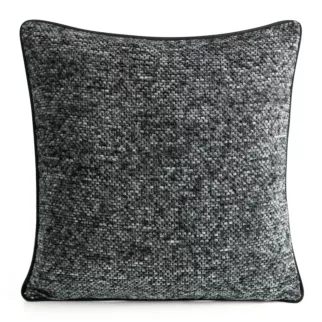 Poszewka na poduszkę 45x45 cm stalowa z plecionej szenilowej nici z efektem melanżu BARI