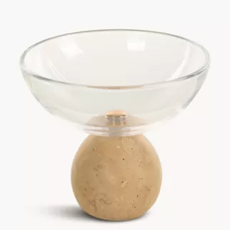 Misa dekoracyjna TINA wykonana z szkła i naturalnego kamienia - kolekcja TOLEDO