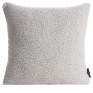 Poszewka na poduszkę 45x45 cm z miękkiej tkaniny barankowej srebrna BUKLA