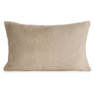 Poszewka na poduszkę 30x50 cm jasnobeżowa z miękkiej futrzanej tkaniny NINA