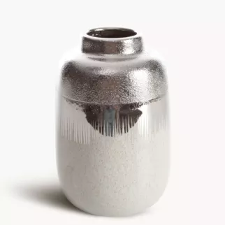 Wazon ceramiczny MAX 2 łączący fakturę granitu z lśniącą powierzchnią