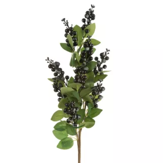 Kwiat sztuczny zielono, ciemnofioletowy 76 cm