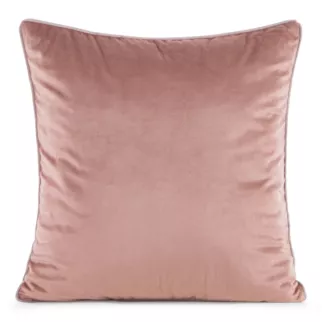Poszewka na poduszkę 60x60 cm welwetowa kolor ciemnoróżowy o delikatnym połysku z ozdobną lamówką GAJA 2