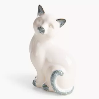 Figurka dekoracyjna kot kremowa 11x9x19 cm AVANI