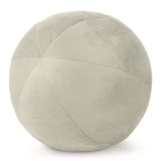 Poduszka dekoracyjna w formie kuli średnica 24 cm welwetowa kremowa GAJA