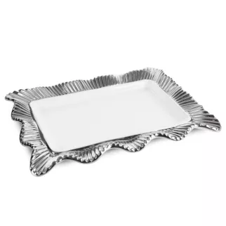 Patera ceramiczna BETSY ze srebrnymi akcentami
