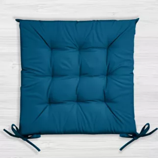 Poduszka na krzesło 40 x 40 x 5 cm wodoodporna granatowa z pikowaniem GARDEN
