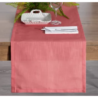 Bieżnik na stół ceglasty 40x140 cm SUMMER 12 z gładkiej i miękkiej tkaniny