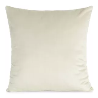 Poszewka na poduszkę 45x45 cm welwetowa, gładka kremowa o delikatnym połysku GAJA 1