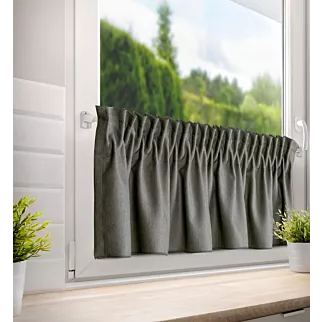 Zazdrostka popielata z tkaniny o płóciennym splocie 140x30 cm taśma  LENA