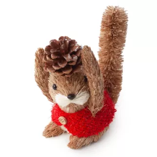 Ozdoba choinkowa urocza wiewiórka w sweterku w stylu eko