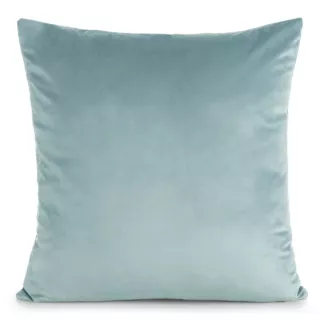 Poszewka na poduszkę 45x45 cm welwetowa, gładka morska o delikatnym połysku GAJA 1