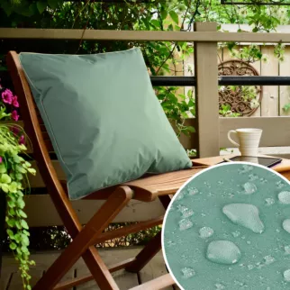 Poszewka na poduszkę 45x45 cm z tkaniny wodoodpornej miętowa idealna na taras oraz balkon GARDEN