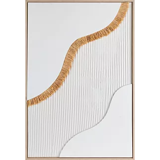 Obraz z wyraźną strukturą w stylu boho oprawiony w ramę