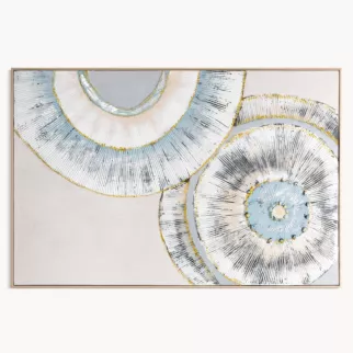 Obraz ręcznie malowany na płótnie z motywem geometrycznym