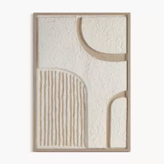 Obraz z wyraźną strukturą w stylu boho oprawiony w ramę