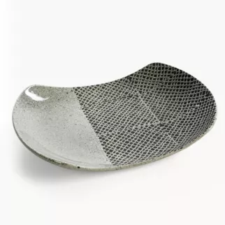 Patera dekoracyjna stalowa w nowoczesnej stylistyce 32x23x5 cm NORI