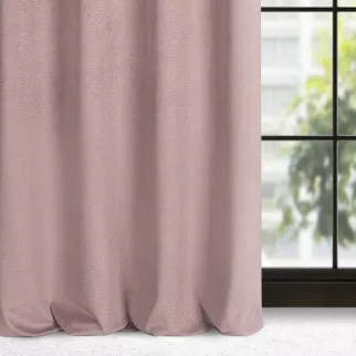 Zasłona pudrowo różowa z wytłaczanego welwetu 140x250 cm przelotka - ELIZA