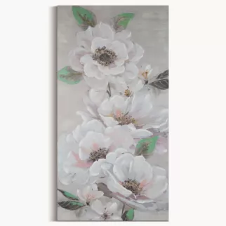 Obraz FLOWERY  ręcznie malowany na płótnie kwiat podkreślony lśniącymi akcentami