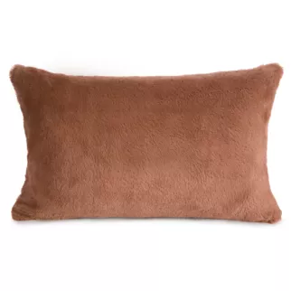 Poszewka na poduszkę 30x50 cm jasnobrązowa z miękkiej futrzanej tkaniny NINA