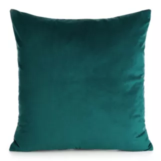 Poszewka na poduszkę 45x45 cm welwetowa, gładka ciemnoturkusowa o delikatnym połysku GAJA 1