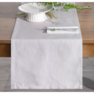 Bieżnik na stół beżowo, naturalny 40x140 cm SUMMER 10 z gładkiej i miękkiej tkaniny