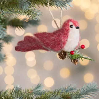 Ozdoba na choinkę PTASZEK z przyjemnej tkaniny typu filc