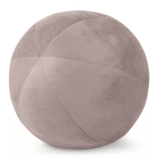 Poduszka dekoracyjna w formie kuli średnica 24 cm welwetowa pudrowa GAJA