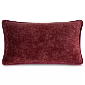 Poszewka na poduszkę 30x50 cm bordowa z szenilowej tkaniny ROSI