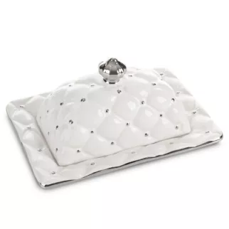 Pojemnik ceramiczny ADORE zdobiony pikowaniem