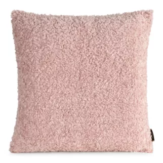 Poszewka na poduszkę 50x50 cm z miękkiej tkaniny barankowej pudrowa BUKLA