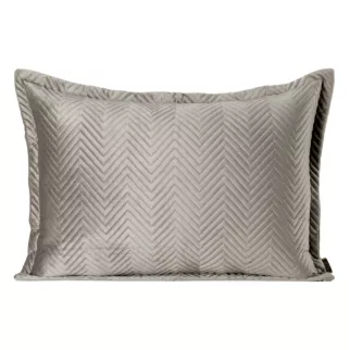 Poszewka na poduszkę 50x70 cm welwetowa, beżowa pikowana w jodełkę metodą hot press SOFIA Eurofirany Premium