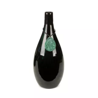 Wazon CAPRI ze szkła artystycznego z malachitową zawieszką