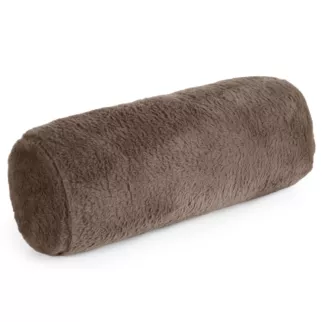 Poduszka wałek 15x45 cm beżowy z miękkiej futrzanej tkaniny  NINA