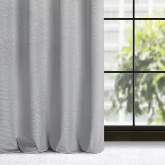 Zasłona szara z wytłaczanego welwetu 140x250 cm przelotka - ELIZA