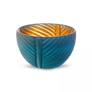 Misa dwukolorowa z dekoracyjnego szkła NADIA z wytłaczanym wzorem