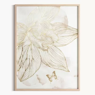 Obraz nadruk na płótnie z dodatkiem ręcznie malowanych złotych akcentów