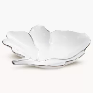 Patera dekoracyjna w kształcie liścia NERIS 02