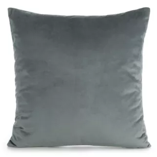 Poszewka na poduszkę 45x45 cm welwetowa, gładka stalowa o delikatnym połysku GAJA 1