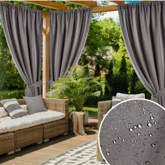 Zasłona stalowa z wodoodpornej tkaniny idealna do ogrodu i na taras 155x200 cm tunel - GARDEN