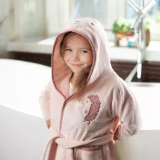 Szlafrok dziecięcy BABY z haftem jeża