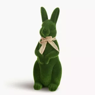 Wielkanocna figurka w kształcie zajączka o strukturalnym meszkowym wykończeniu