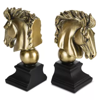 Komplet podpórek na książkę czarno-złoty 23x9x21 cm